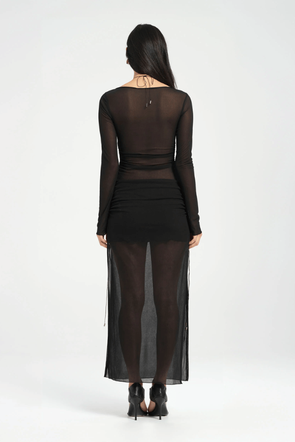 Ari Cutaway Dress Black