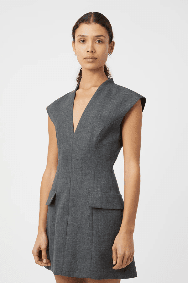 Seidler Mini Dress Dark Charcoal