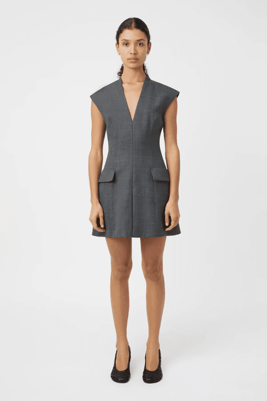 Seidler Mini Dress Dark Charcoal