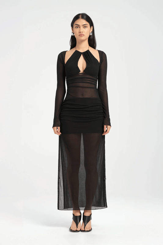 Ari Cutaway Dress Black