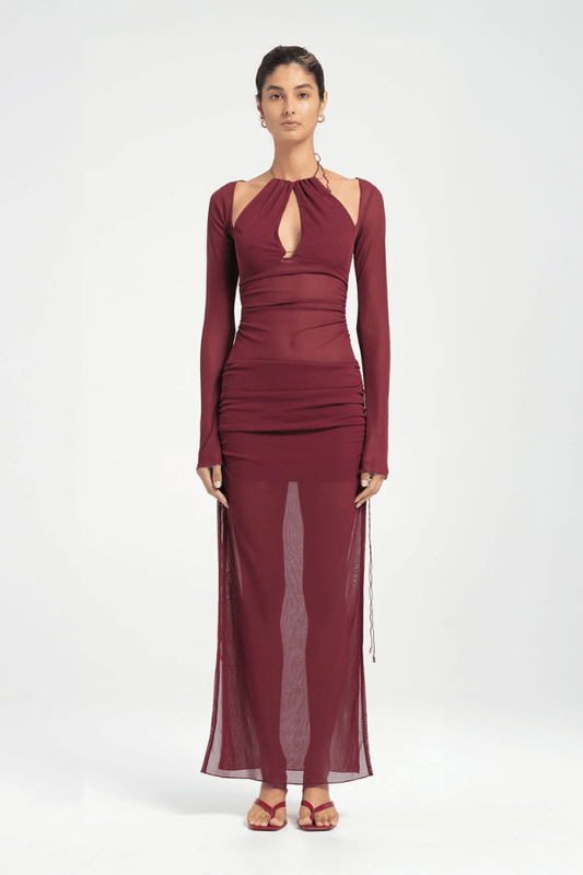 Ari Cutaway Dress Berry