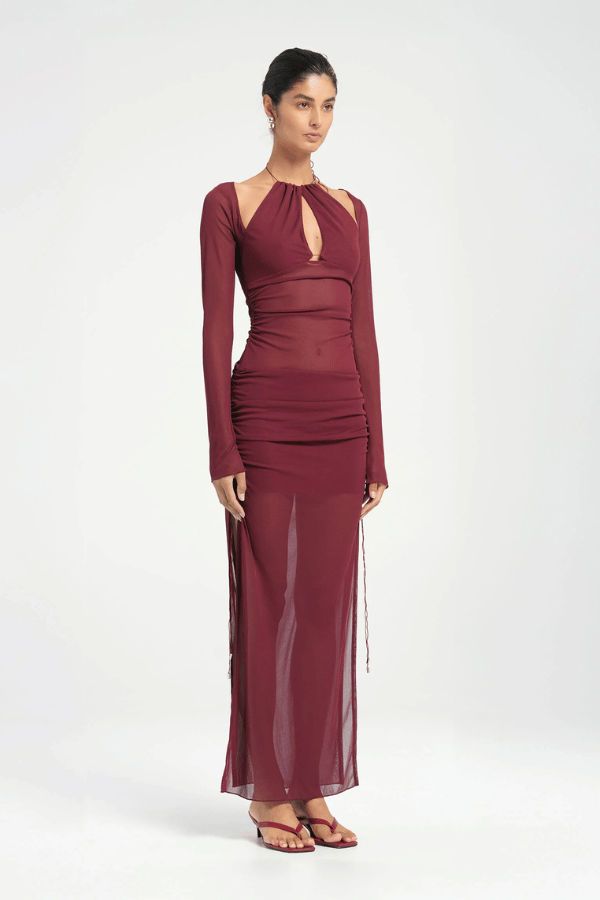 Ari Cutaway Dress Berry