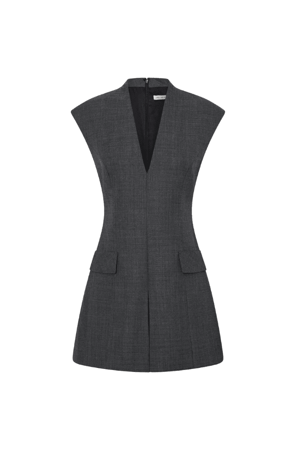 Seidler Mini Dress Dark Charcoal
